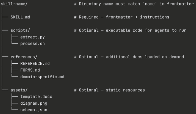 Agent skill structure